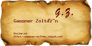 Gassner Zoltán névjegykártya